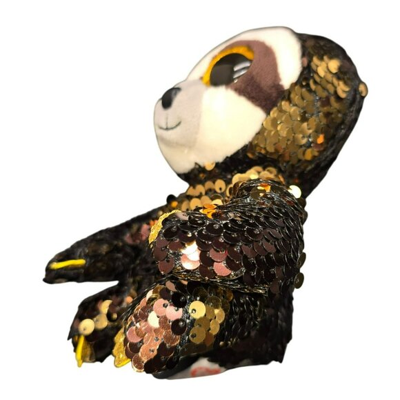 Ty Beanie Boo Dangler Sequin Sloth Plush Toy 6" Sparkle Stuffed Animal JJ3896 - Picture 3 of 7